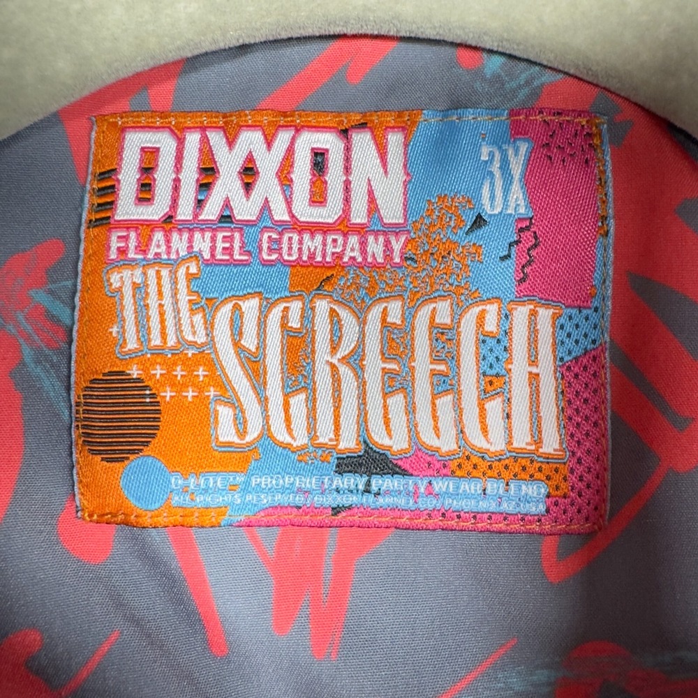 DIXXON Flannel Co SCREECH Sz 3X Party Shirt Button Up Hawaiian Camp Jet Ski Pink - Picture 2 of 13
